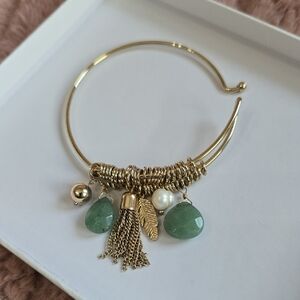 Gold Bracelet with Charms